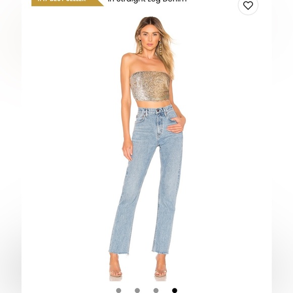 Cherie High Rise Straight Jeans in Merit - Picture 4 of 10